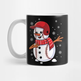 Christmas Dabbing Snowman Baseball Player Xmas Dab Dance Mug